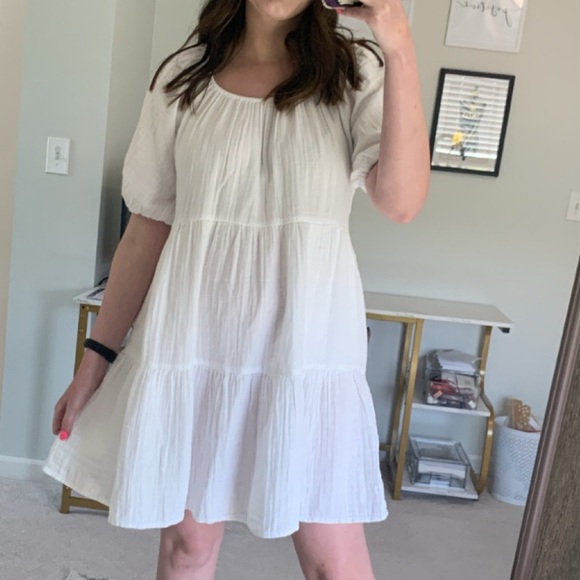White Babydoll Dress - Picture 1 of 5